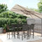 QJBSAVVA 7-TLG. Garten-Sofagarnitur, Gartenstuhl Balkontisch Klein Eckbankgruppe Sitzecke Balkon Geeignet für Garten Wenig Platz Außen Balkon mit Kissen Schwarz Poly Rattan