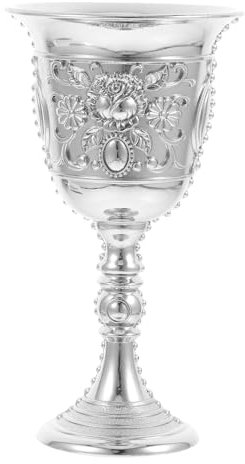 ABOOFAN Calice Vintage Calice Comunione Coppa: Calice da Vino Calice Coppa Del Re Rinascimentale Medievale Calice Anniversario di Matrimonio Cerimoniale Bicchieri Argento