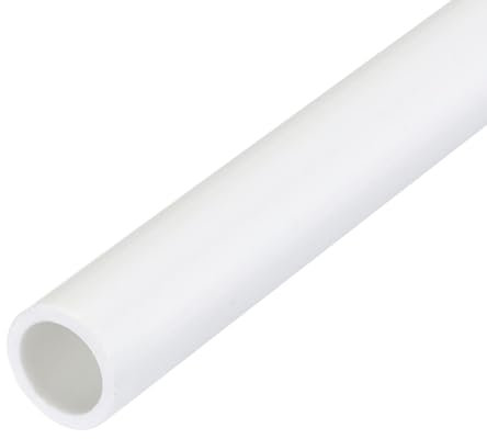 sourcing map PVC Rigid Tube Round Pipe Hardware Tubing 6mm(1/4) ID 8mm OD 350mm White High Impact for Water Pipe Cable Sleeve