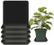 Lot de 5 soucoupes carrées de 22,4 cm pour pots de fleurs de moins de 20 cm pour pots de fleurs d'intérieur et d'extérieur - Plateau d'égouttement en plastique pour plantes en pot (noir, 22,4 cm)