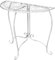 Mojawo Dekorativer Beistelltisch Balkontisch Wandtisch Tisch Gartentisch Bistrotisch halbrund weiß B80xT40xH71cm