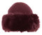 QUEEN HELENA Wintermütze mit Fell Mütze mit weichem Fell Damen CP07, bordeaux, One size
