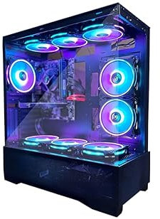 ComputeK Gaming PC Tower • AMD Ryzen 5 5500 • Nvidia RTX 3050 6GB Graphic Card • 16GB DDR4 RAM • 1TB NVME SSD • 600W 80+ Gaming PSU • WiFi • Windows 11 • Black RGB 9 Fan Gaming Case.