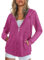 Flikity Hooded Cardigan Women, Zip up Women's Hoodies Ladies Tunic Tops Jackets for Women UK Women's Cardigans Size 16-18 Autumn Clothes Winter Tops L Rose Pink