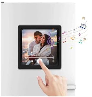 Custom Music Album Fridge Magnet,Personalized Music Refrigerator Magnet with Built-in Music Player & Photo,Customized Music Album Fridge Magnet,Unique Home Decor Gift for Couples Music Lovers 