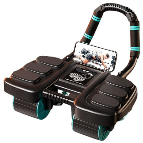 Bauchrad, Automatischer Rückprall, Automatisch Rebound Bauchrad, Bauchroller Bauchmuskeltrainer, Abdominal Roller Automatic Rebound Abdominal Wheel Mit Ellenbogenstütze Für Das Bauchmuskeltraining