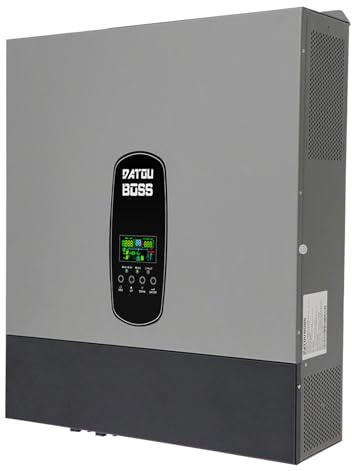 DATOUBOSS 11KW Reiner Sinus Hybrid Wechselrichter 48V DC auf 230V AC | unterstützt Parallel- und Netzanschluss, integrierter 160 A MPPT-Solarladeregler, die beste Wahl für große Industrieanlagen