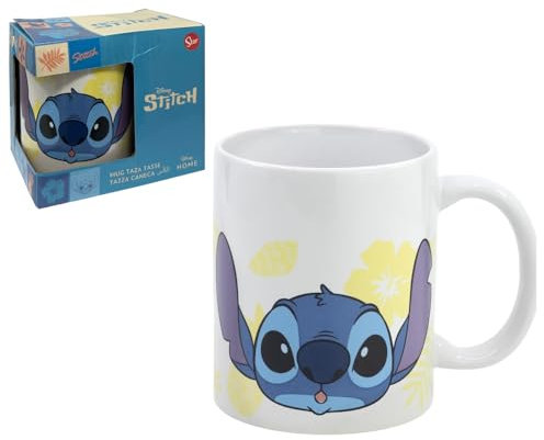 Tazza Stitch Disney in ceramica modello Mug 325 ml tazza da colazione per bambini