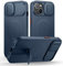 SURITCH Magnetisch hülle Kompatibel mit iPhone 15, Stoßfest Handyhülle Kratzfest Schutzhülle mit Kameraabdeckung schieben und verstellbarem Kickstand(Tiefblau)