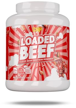 CNP Professional Loaded Beef, Clear Beef Protein Powder, 23g Clear Collagen Protein, Keto Friendly, Virtually Sugar & Fat Free, 60 Servings 6 Great Tasting Flavours (1.8kg, Strawberry Laces)