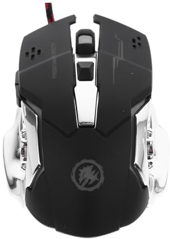Veemoon Souris de Jeu X9 Filaire RGB Dpi Réglable pour Ordinateur | ABS Noir, Puces de Jeu Professionnelles, Patins Résistants à L’usure, Usage Bureau et Maison