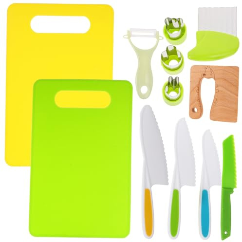HEALSOPTHY Kit Ustensiles Cuisine Garçon Fille Jeu Éducatif Créatif Sécurité Couteaux Montessori pour Développement Motricité et Imagination