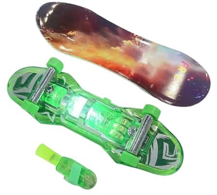 Mini-Griffbrett-Set: Fingerschlittschuh mit LED-Licht, kreatives Skateboard, tragbares Fingerboard, Rampentrick-Trainings-Kit | ToyLight Up Skateboard mit robustem Material