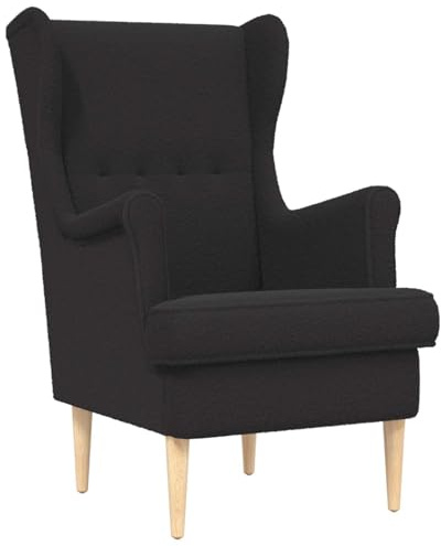 vidaXL Sessel Schwarz Bouclé, Sessel, modernes Möbel, bequemer Loungesessel, Elegantes Schlafzimmer, funktional, Kissen