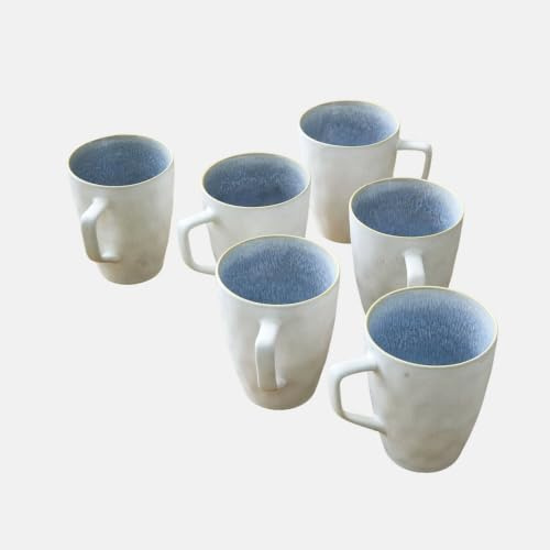 LOBERON Tasse 6er Set Vionette, blau/weiß