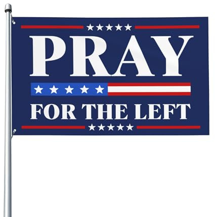 Betet für die Linke“-Flagge, 90 x 150 cm, Gartenbanner
