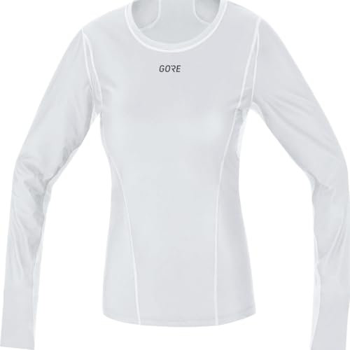 GOREWEAR M Women GORE® WINDSTOPPER® Base Layer Thermo Long Sleeve Shirt, Light Grey/White, 40