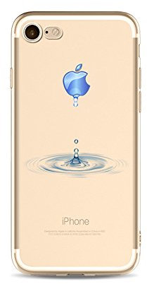 Kreativ Hülle für iPhone SE iPhone 5 5S, CrazyLemon Dünn Transparent Weich TPU Silikon Klar Leicht Cover Dünn TPU Bumper Handyhülle Soft Kratzfest Schutzhülle für iPhone SE iPhone 5 5S - Wassertropfen