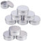 BENECREAT 10 Stücke 150 ml Aluminium Zinn Gläser, Runde Aluminium Blechdosen Kosmetische Behälter mit Schraubdeckel Deckel für DIY Handwerk Salve Kerze Reise Lagerung-Platin