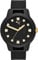 Puma Herrenuhr Reset V1, Dreizeigeruhrwerk, 43 mm Gehäuse aus schwarzem Polycarbonat mit Silikonarmband, P5033