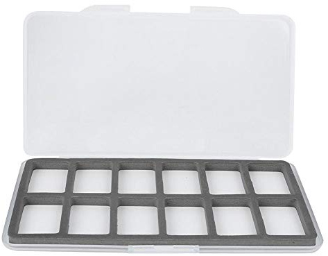 MAGT Angelgerät Box, ABS Magnetische Angelhaken Aufbewahrungsbox Mehrere Gitter Angelhaken Box mit Schaum Magnetische Angelhaken Aufbewahrungsbox Langlebige Fliegenfischer Aufbewahrungsbox(12)
