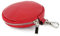 modamoda de P10 / P08 Damen Leder Rauleder Geldbörse Münzgeldbörse Taschenanhänger ø 11,5 cm handmade in Italy, Farbe:Signalrot