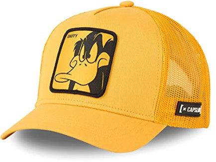 Capslab Rocket Raccoon Trucker Cap Marvel Collab, Daffy Yellow, One size