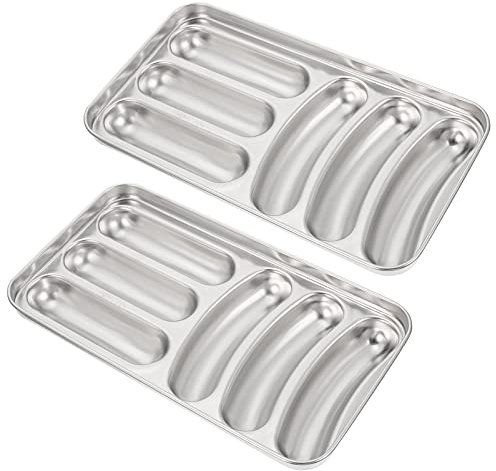 Cabilock 1juego Molde De Salchichas De Acero Inoxidable Cocción Al Vapor y Horno Utensilio De Cocina Antiadherente para Perros Calientes y Jamón
