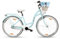 Goetze Style 28 Zoll Damen Citybike, 18 Zoll Aluminiumrahmen, Tiefeinsteiger, 3-Gang Nabenschaltung, Rücktrittbremse, LED-Beleuchtung, Gepäckträger, Komfortsattel, Rattankorb mit Stoffeinsatz!