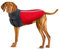 SlowTon Wintermantel für Hunde, Warmes Futter aus Polar Fleece Außenjacke für Hunde mit Rollkragenschal Reflexstreifen Einstellbar Wasserdicht Winddicht Welpenweste Weiches Haustier (L+, Rot)
