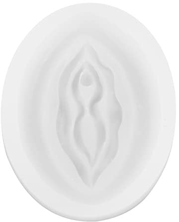 Agoky 1Pcs 3D Vulva Ausstecher Silikonform DIY Backform Shokoladeformen weibliche männlich Orgel Fondant Ausstechformen für Kuchen Torten Keks Törtchen Weiß C Einheitsgröße