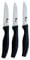 Pradel Excellence - Essentiels - Set de 3 Couteaux d'Office - Lames en Céramique - Présentés sur Carte - Coupe Précise et Facile - Design Noir Élégant
