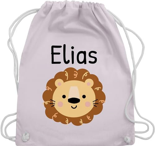 Turnbeutel Rucksack - Löwen - Süßer Löwe - Kindergarten Kita - Unisize - Pastell Rosa - name turnbuetel personalisierte geschenke kindergartenkind beutel personalisiertes beuteltasche