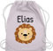 Turnbeutel Rucksack - Löwen - Süßer Löwe - Kindergarten Kita - Unisize - Pastell Rosa - name turnbuetel personalisierte geschenke kindergartenkind beutel personalisiertes beuteltasche