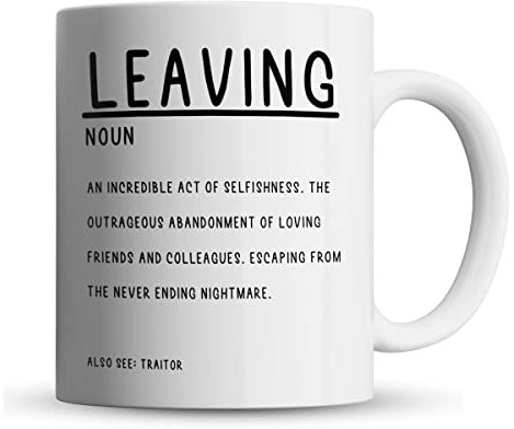 Inky Penguin - Leaving, Traitor, Funny Definition - Colleague Gift Mug, Ceramic, 11fl. oz.