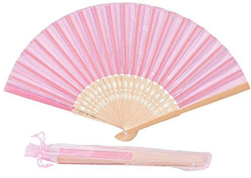 ygm Wooden Fans for Wedding Personalized,Hand Held Fans in Bulk Wedding Personalized,Personalized Wedding Fans for Guests,Custom Fans for Wedding,Party,Wedding Favors (Pink,24pcs)
