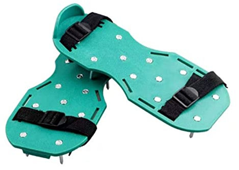 Bodenbelüfter-Schuhe, Manuelle Rasenvertikutierer-Schuhe mit Haken und Riemen, Strapazierfähige, Verstellbare Spike-Belüftungsschuhe, Rasenbelüfter-Werkzeug Zum Belüften von Terrassengärten