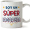 MUGFFINS Tazas para LOGOPEDA hombre - En Español - Soy Súper - 11 oz / 330 ml - Regalo original y divertido