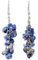 Edelstein Ohrringe Damen,Damen-Ohrringe Mit Silbernen Ohrhaken Und Lapislazuli-Kies-Anhänger – Eleganter Und Stilvoller Schmuck Für Frauen