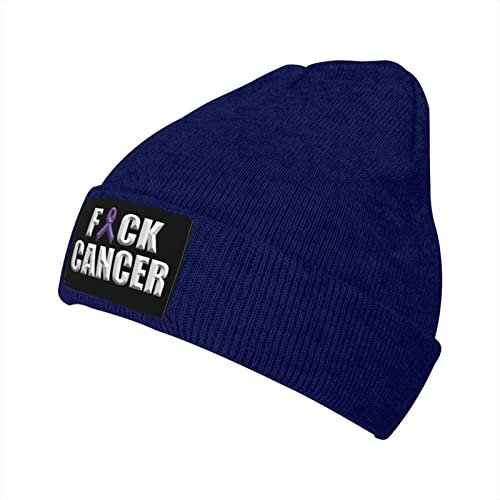 934 Beanie Winter Mütze Fu-Ck Pancreatic Cancer Winter Beanie Mütze Unisex Cuffed Plain Hat Leichtem Winter Hüte Für Herren Herren Damen