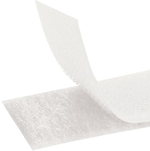 MARARDI Klettband [Weiß] Klettverschluss zum Nähen Doppelseitig [5 Meter x 50 mm] Hook and Loop [NICHT KLEBEND] Extra Starker und Beständig Streifen zum Bekleidung Basteln Heimwerken