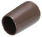 sourcing map 20pcs Rubber End Caps 12mm ID Vinyl Round Tube Bolt Cap Cover Screw Thread Protectors Brown