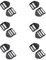 12 pezzi zaino fibbia scorrimento per cinghie dello plastica fibbia a clip per Sostituzione e manutenzione zaino ladder buckle Nero, 5cm