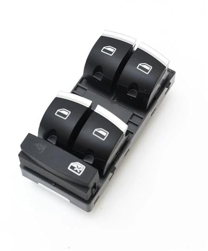 NEGRO Auto Fenster Schalter Taste Fit for Audi A3 A6 RS6 A4 Q7 4F 0 959 851H 4F0959851H 4F 0 959 851 H Auto Fensterheber Steuerschalter Fensterschaltertaste