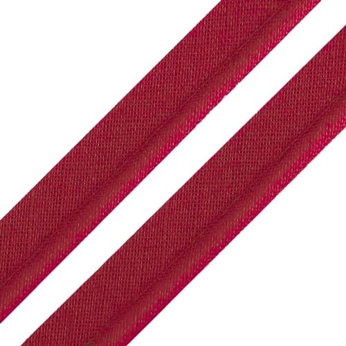 5m Paspelband Stoffband Nähkante Paspelschnur zum Nähen 10mm breit Farbwahl, Größe:10mm, Farbe:weinrot