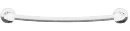 GBJUK Flexible PTFE-Piercing-Haltestange mit transparenten Kugeln, 1,6 mm x 16 mm, PTFE