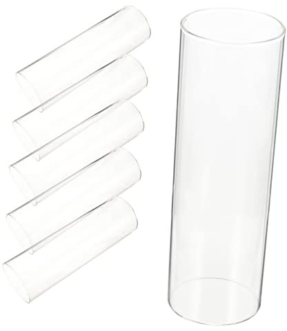 NAMOARLY 6stücke Teiliges Zylindervasen Aus Für Blumen Schwimmkerzen Tischdeko Für Hochzeiten Partys Zuhause Transparente Glasbehälter Für Kreative Arrangements