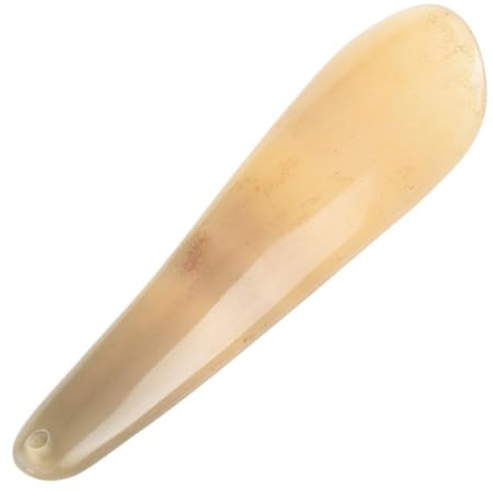 LIFKOME Chausse-Pied En Corne Véritable Outil De Levage De Chaussures 8.66 in Surface Lisse Courbe Naturelle Pour Enfiler Les Chaussures À La Maison