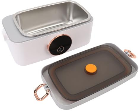 Goshyda Electric Lunch Box, 45W Heated Lunch Box 1000ML Stainless Steel Self Heating Lunch Box, USB Rechargeable Lunch Container with 5 Speed Timer, for Car Truck Work