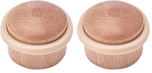 Brinox Tope Madera Cilíndrico con Tornillo Invisible, Haya, 2.9 x 3.5 x 3.5 cm (Paquete de 2)